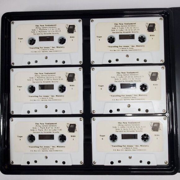 Holy Bible New Testament KJV Narrated By Alexander Scourby Audio Cassette Set - Picture 5 of 6